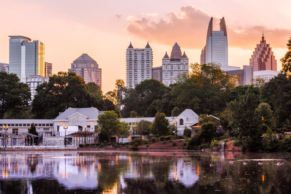 Amazon.com: Atlanta Georgia Skyline from Piedmont Park Photo